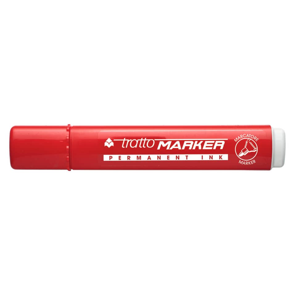 Marcatore permanente TRATTO Marker punta tonda 4,7 mm rosso 841102