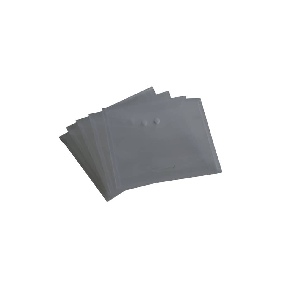 Busta trasparente con bottone Rexel Ice A4 trasparente conf. da 5 pezzi - 2101660