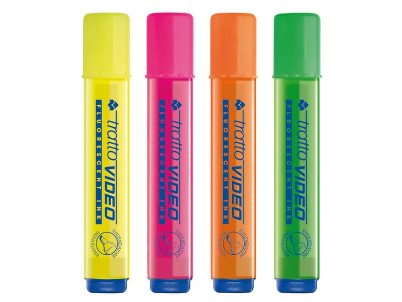 Evidenziatori TRATTO Video 1-5 mm assortiti busta da 4 - 830800