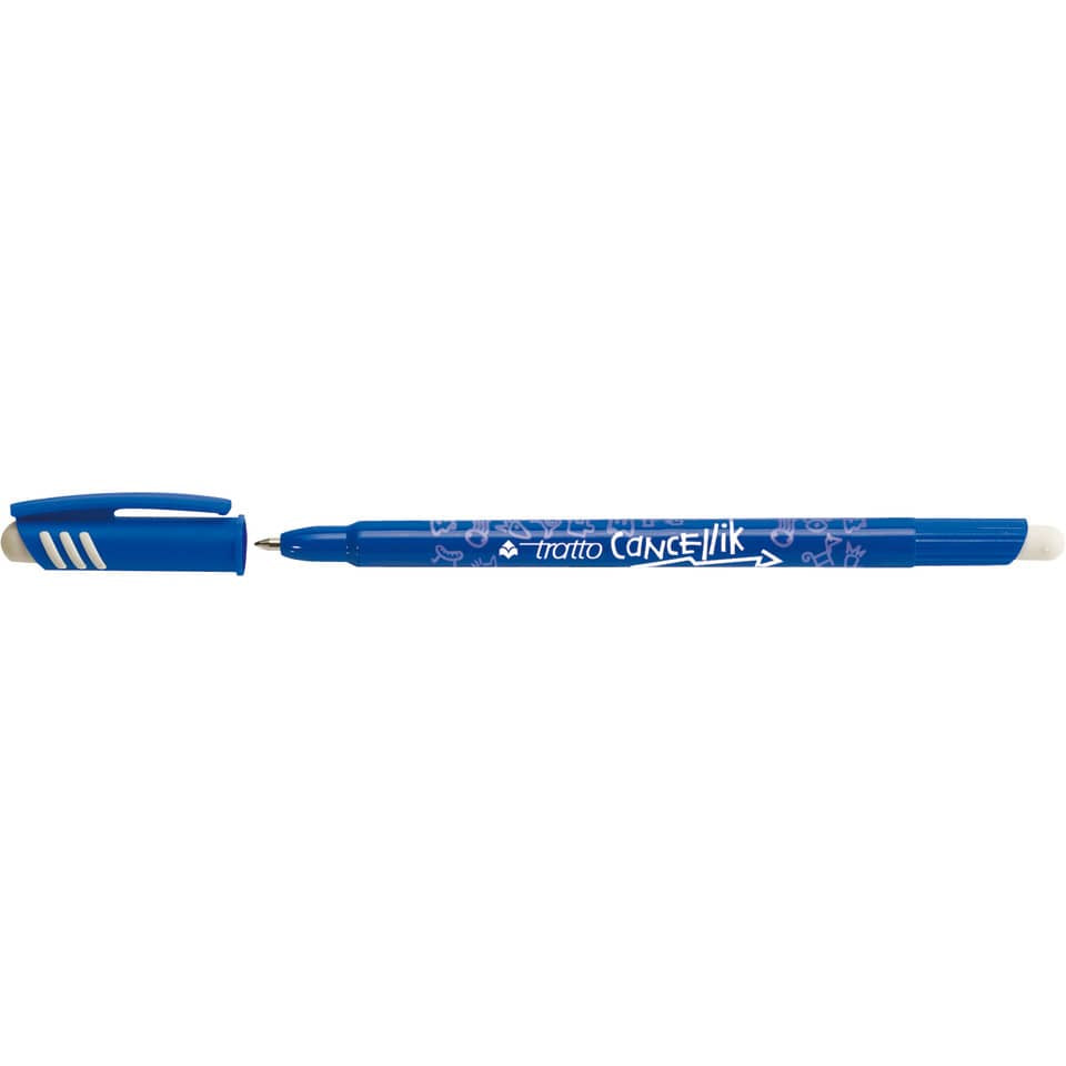 Penna a sfera cancellabile TRATTO Cancellik 1 mm blu 826101