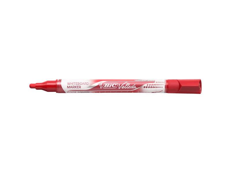 Marcatore per lavagne bianche BIC Velleda Liquid Ink Pocket punta conica 4,2 mm rosso - 902089