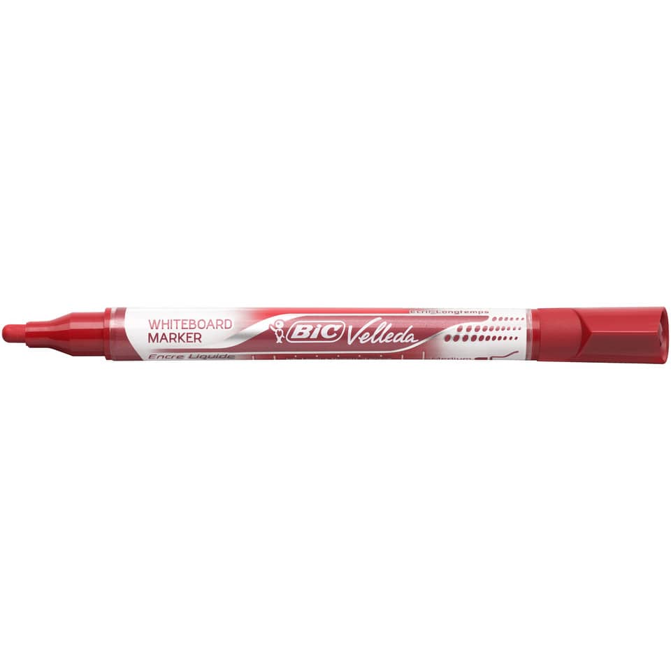 Marcatore per lavagne bianche BIC Velleda Liquid Ink Pocket punta conica 4,2 mm rosso - 902089