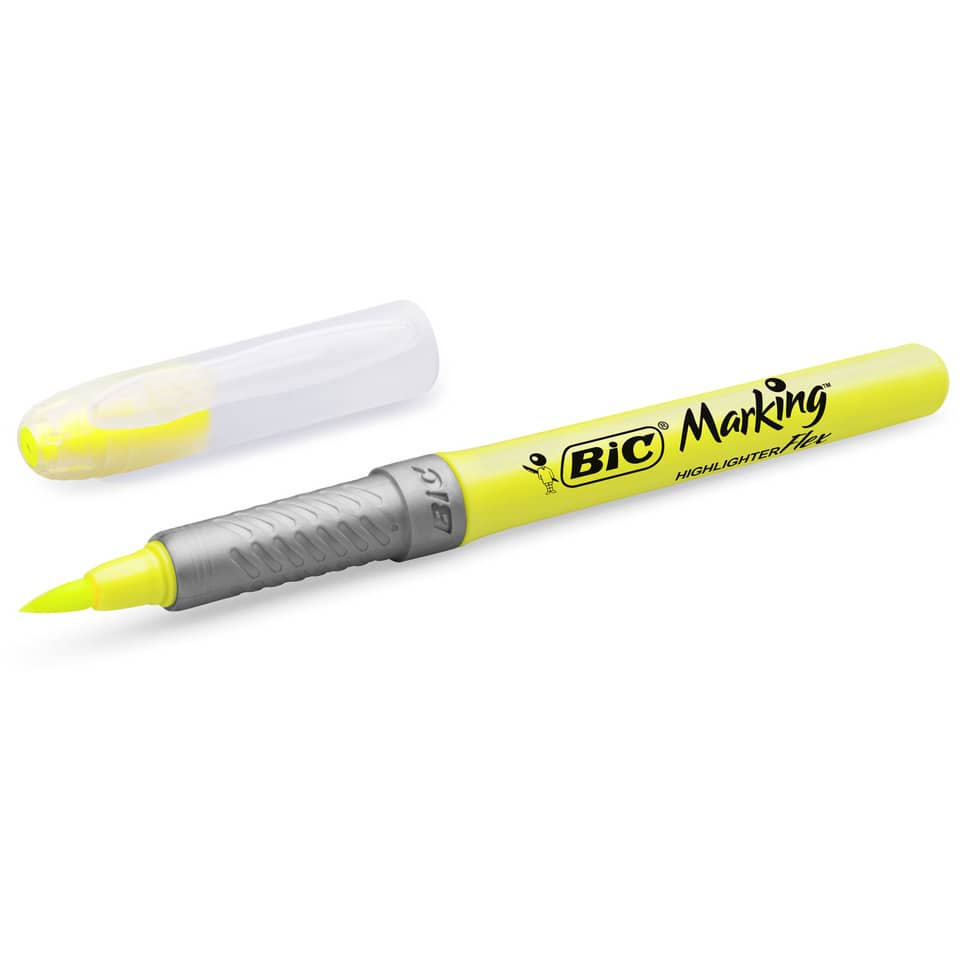 Evidenziatori BIC Highlighter Flex 1-4,3 mm assortiti busta in plastica da 4 - 950470