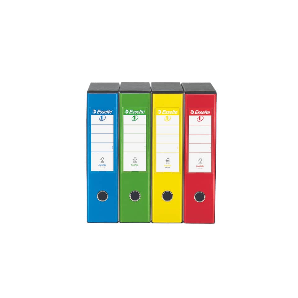 Registratore con custodia Esselte G55 Eurofile protocollo dorso 8 cm cartone rivestito in PP verde vivida - 390755940