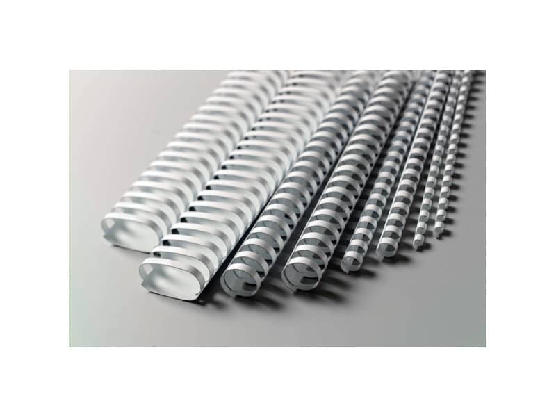 Dorsi plastici a 21 anelli GBC CombBind 45 mm A4 bianco - fino a 400 fogli conf da 50 dorsi - 4028206