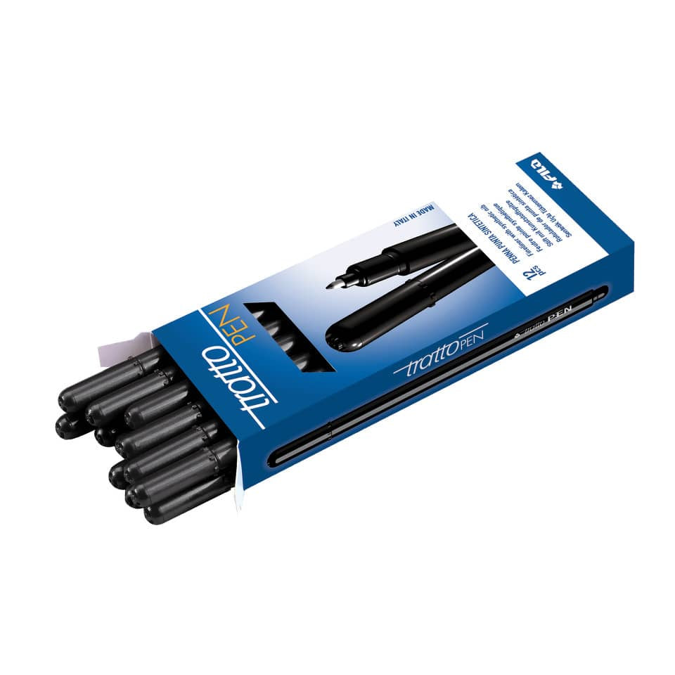 Penne a punta sintetica TRATTO Pen 2 mm nero 830703