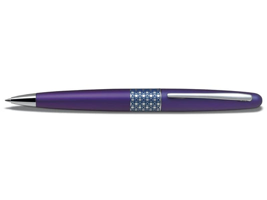 Penna a sfera Pilot MR Retro Pop Collection 0,7 mm blu fusto viola con astuccio e borsina regalo - 006472