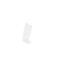 Porta-avvisi deflecto® 1/3 di A4 verticale in polistirolo inclincato con base a L trasparente - 45201
