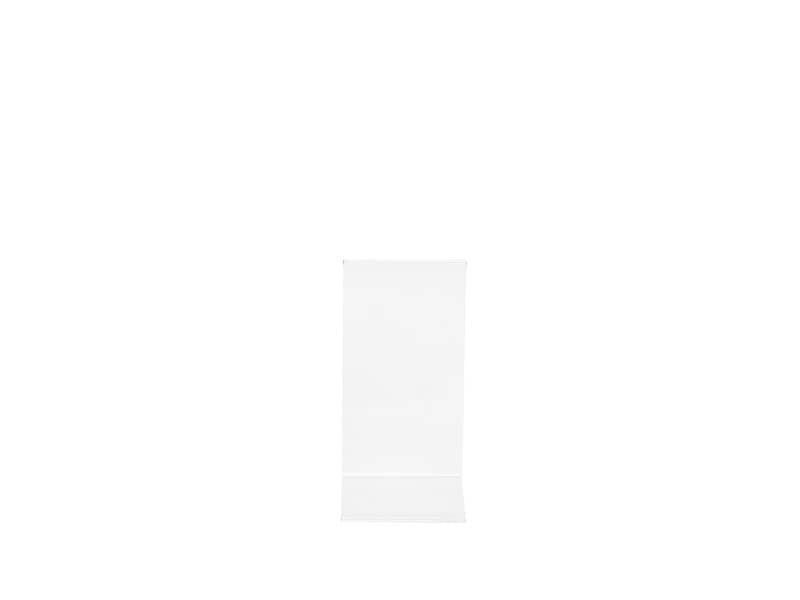 Porta-avvisi deflecto® 1/3 di A4 verticale in polistirolo inclincato con base a L trasparente - 45201