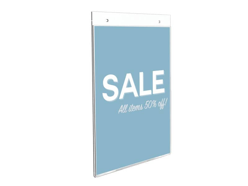 Portastampati da parete deflecto® A5 verticale in plastica trasparente 47101