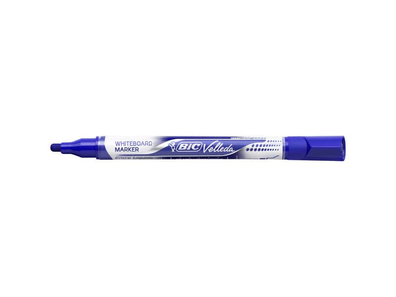 Marcatore per lavagne bianche BIC Velleda Liquid Ink Pocket punta conica 4,2 mm blu - 902087