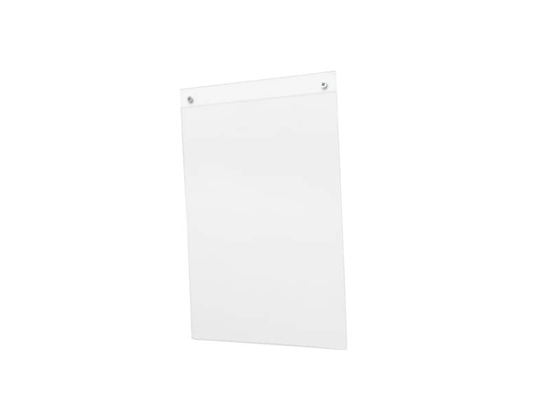 Portastampati da parete deflecto® A3 verticale in polistirene trasparente 47201