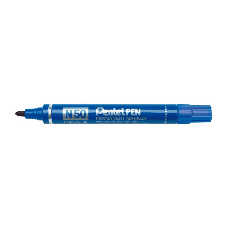 Marcatore professionale permanente Pentel N50 punta conica 4,3 mm blu N50-C
