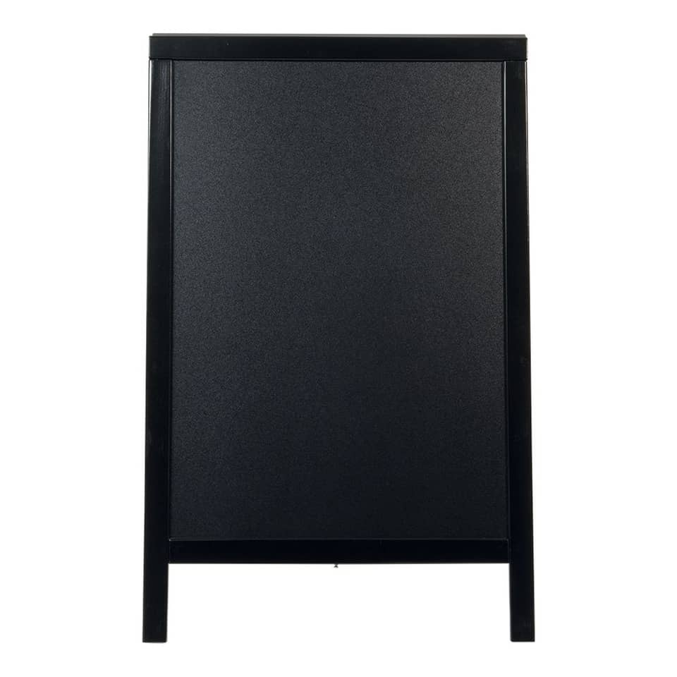 Lavagna da terra a gesso liquido Securit® Duplo in legno 55x85 cm nero SBD-BL-85