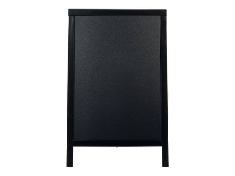 Lavagna da terra a gesso liquido Securit® Duplo in legno 55x85 cm nero SBD-BL-85