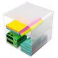 Cubo organizer deflecto® in polistirene con 2 scomparti trasparente 15,2x15,2x15,2 cm - 350701