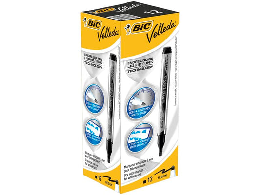 Marcatore per lavagne bianche BIC Velleda Liquid Ink Pocket punta conica 4,2 mm nero - 902088