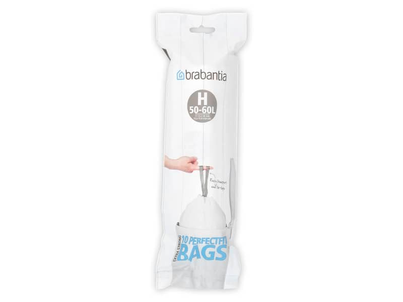 Sacchetti PerfectFit Brabantia codice H 50-60 litri - bianco rotolo da 10 sacchetti - 246784