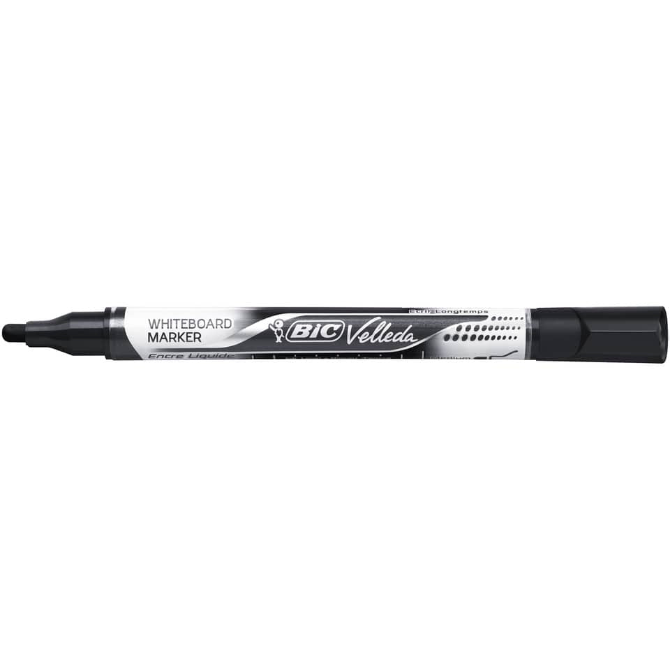 Marcatore per lavagne bianche BIC Velleda Liquid Ink Pocket punta conica 4,2 mm nero - 902088