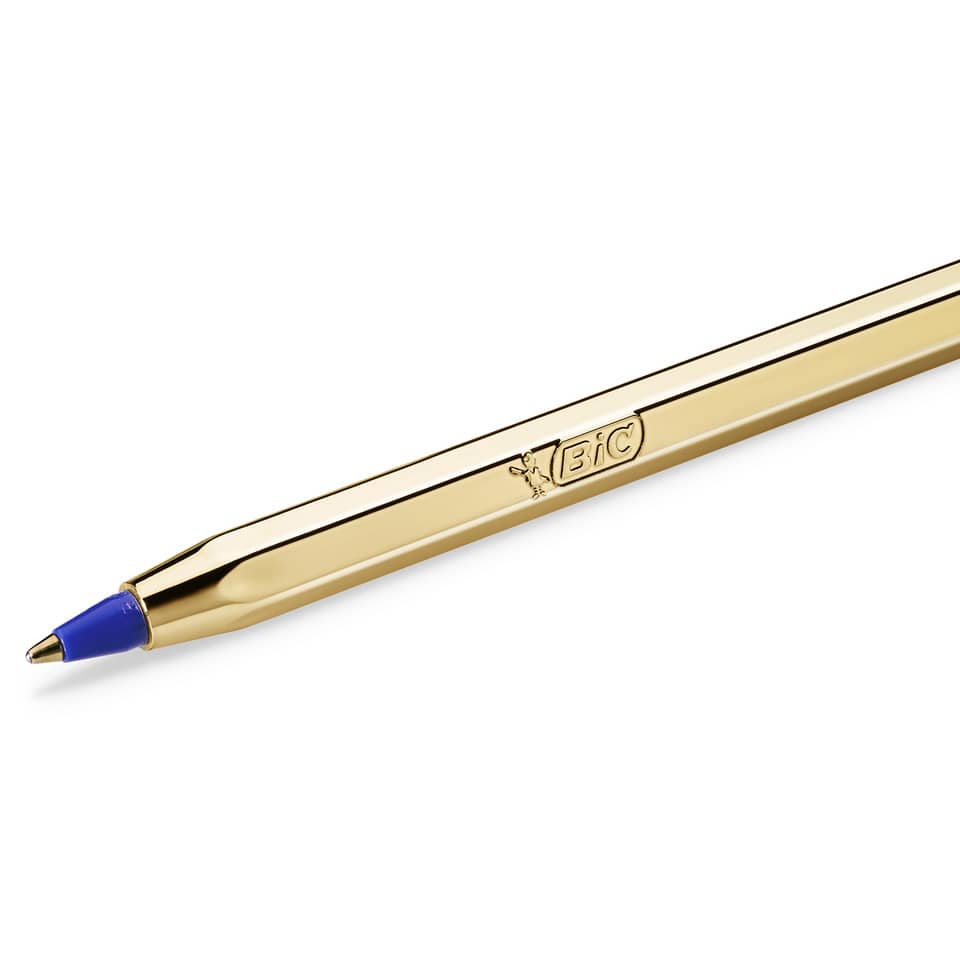 Penna a sfera BIC Cristal Shine Gold M 1 mm blu 9213401