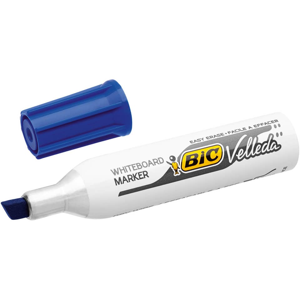 Marcatore per lavagne bianche BIC Velleda 1781 punta a scalpello 3,3-4,6 mm blu - 9402971