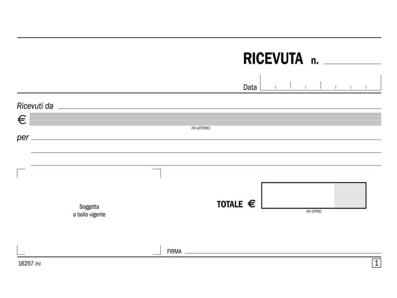 Ricevute generiche Semper blocco di 50/50 copie autoricalcanti 10x17 cm SE162570000