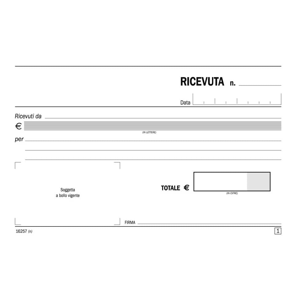 Ricevute generiche Semper blocco di 50/50 copie autoricalcanti 10x17 cm SE162570000