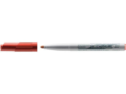 Marcatore per lavagne bianche BIC Velleda 1741 punta conica 4,5 mm rosso 9581691