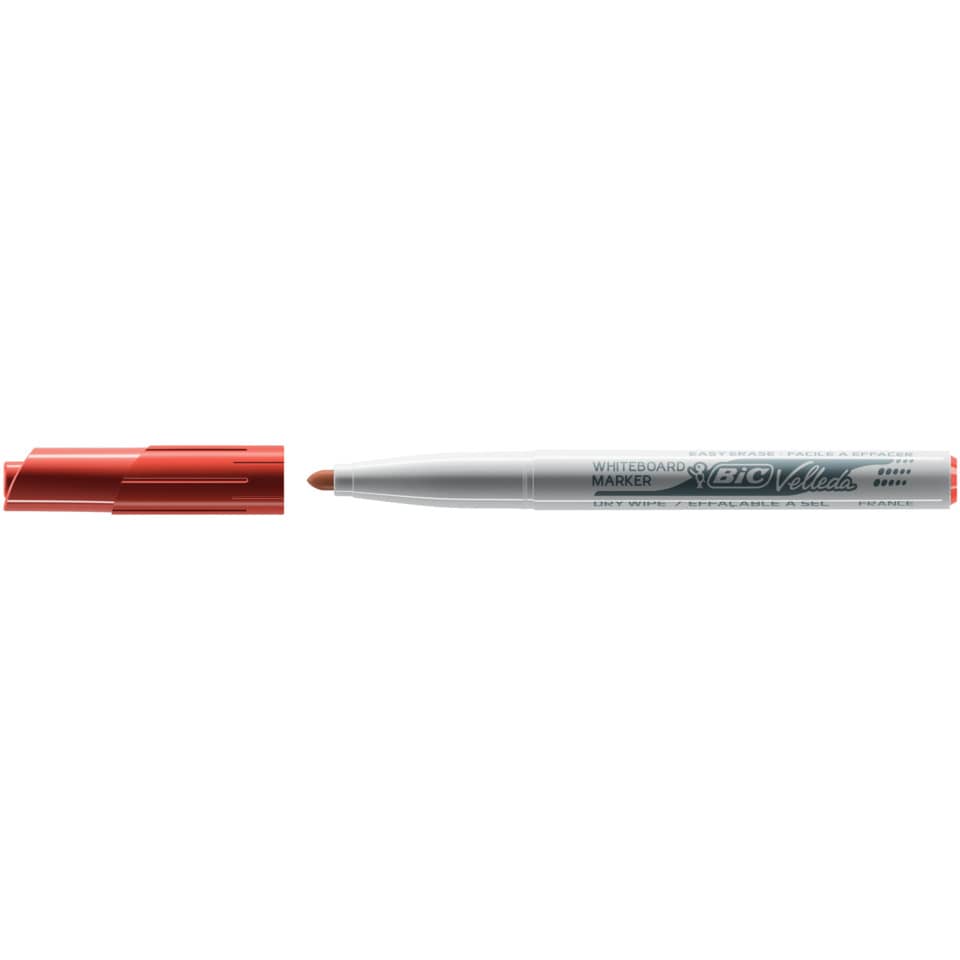 Marcatore per lavagne bianche BIC Velleda 1741 punta conica 4,5 mm rosso 9581691