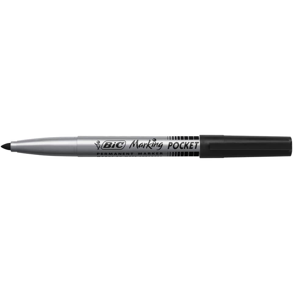 Marcatore permanente BIC Marking Pocket 1445 punta conica 1 mm nero 8209022