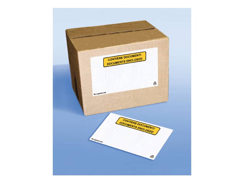 Buste autoadesive portadocumenti WePack f.to 24x18 cm trasparente conf. da 1000 buste - A-441/S