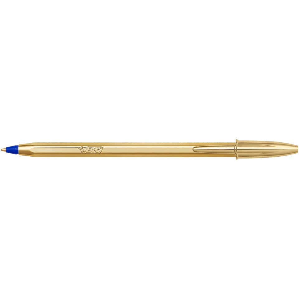 Penna a sfera BIC Cristal Shine Gold M 1 mm blu 9213401