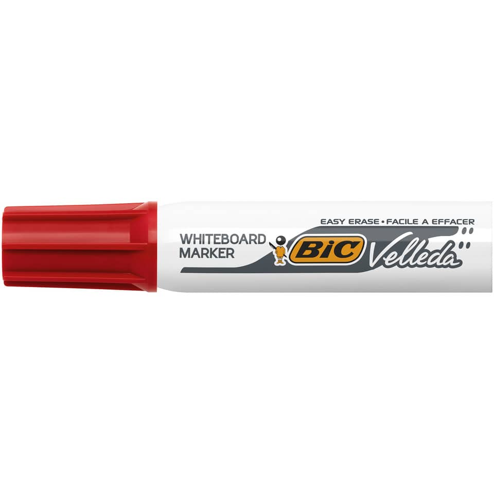 Marcatore per lavagne bianche BIC Velleda 1781 punta a scalpello 3,3-4,6 mm rosso - 9402961