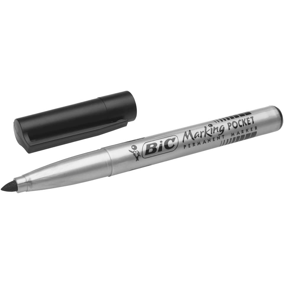 Marcatore permanente BIC Marking Pocket 1445 punta conica 1 mm nero 8209022