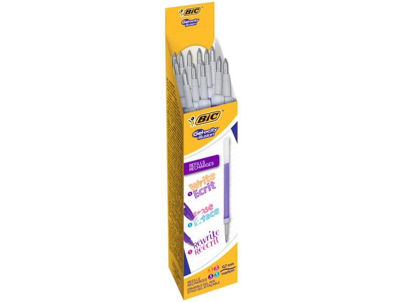 Refill per penne roller BIC Gel-ocity Illusion M 0,7 mm assortiti fun Conf. 12 pezzi - 944101