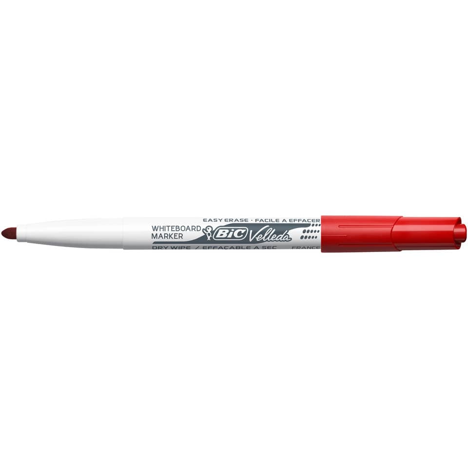 Marcatore per lavagne bianche BIC Velleda 1741 punta conica 4,5 mm rosso 9581691