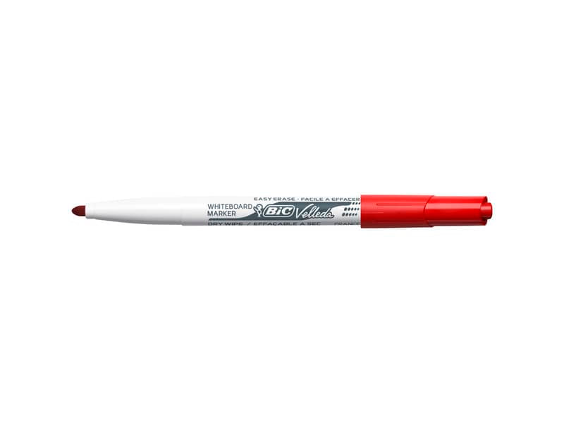 Marcatore per lavagne bianche BIC Velleda 1741 punta conica 4,5 mm rosso 9581691