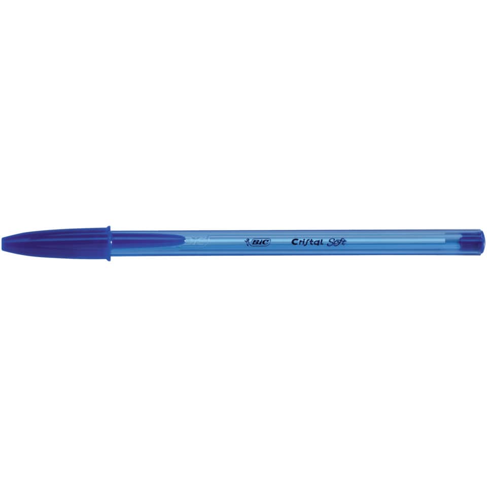 Penna a sfera BIC Cristal Soft M 1,2 mm nero 951433