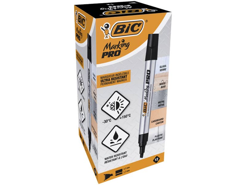 Marcatore permanente BIC Marking PRO punta a scalpello 1,7-4,7 mm nero 964802