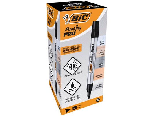 Marcatore permanente BIC Marking PRO punta a scalpello 1,7-4,7 mm nero 964802