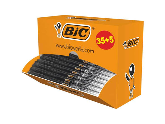Penne gel BIC Cristal Gel+ M 0,7 mm nero value pack 35+5 - 920403