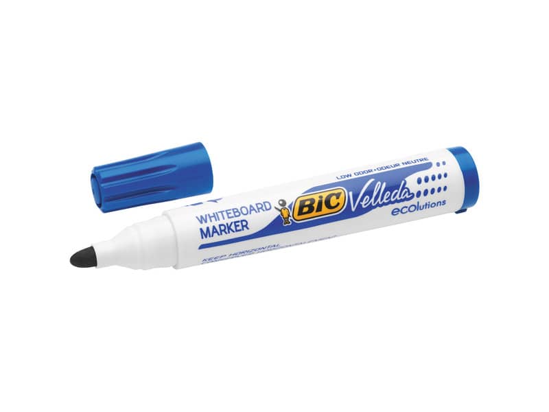 EC Marcatori lavagne bianche BIC Velleda ECOlutions 1701 punta conica blu -Promo pack 12 + 3 Liquid Ink Pocket - 942235