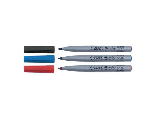 Marcatore permanente BIC Marking Pocket 1445 punta conica 1 mm blu 8209012