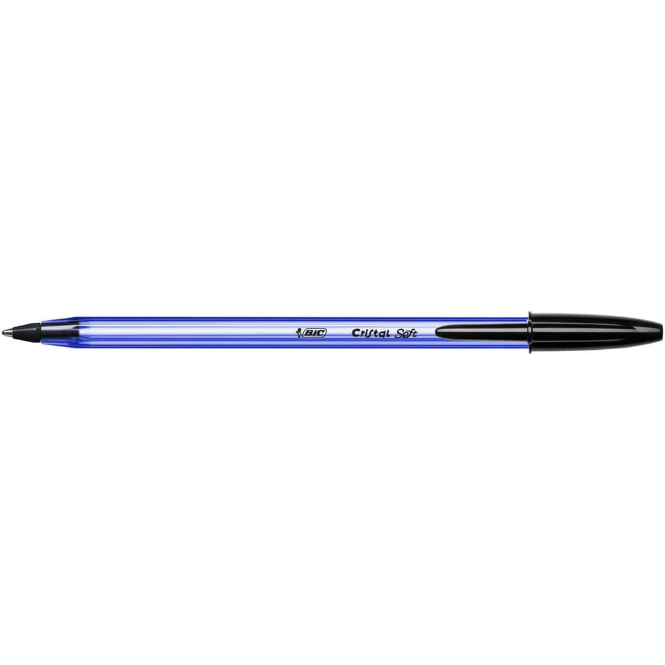 Penna a sfera BIC Cristal Soft M 1,2 mm nero 951433