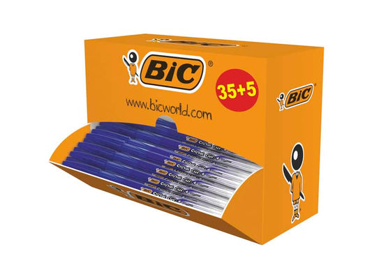 Penne gel BIC Cristal Gel+ M 0,7 mm blu value pack 35+5 - 920402