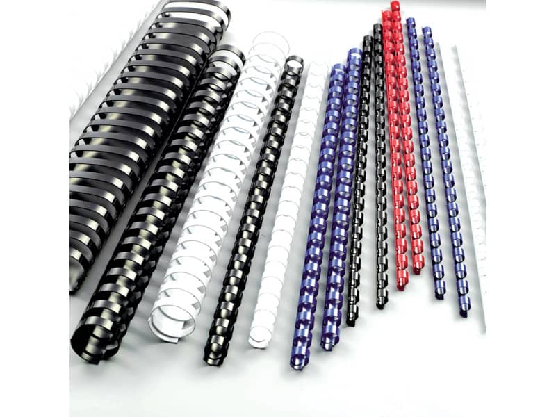 Dorsi plastici a 21 anelli GBC CombBind 25 mm A4 nero - fino a 225 fogli conf da 50 dorsi - 4028182