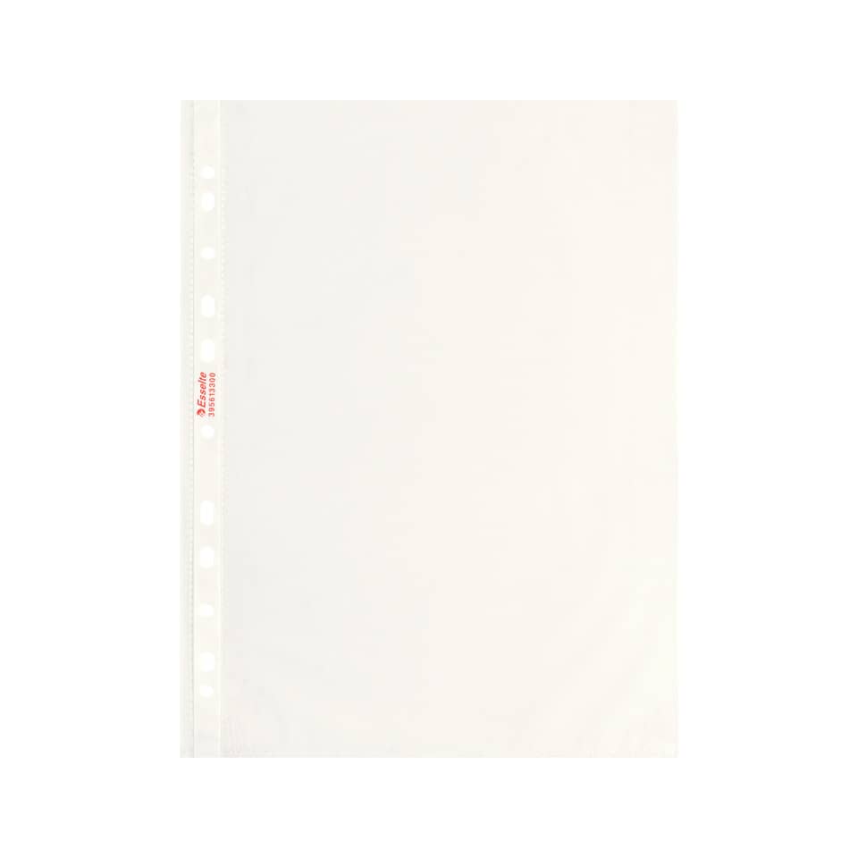 Buste a perforazione universale goffrate Esselte STANDARD PP antiriflesso trasparente A4  conf.200 - 395613300