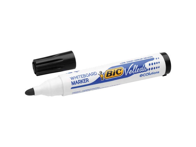 Marcatori lavagne bianche BIC Velleda ECOlutions 1701 punta conica nero -Promo pack 12 + 3 Liquid Ink Pocket - 942234