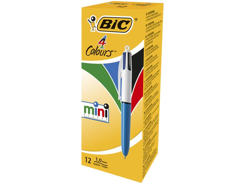 Penna a sfera a scatto BIC 4 Colours Mini M 1 mm assortiti 895958