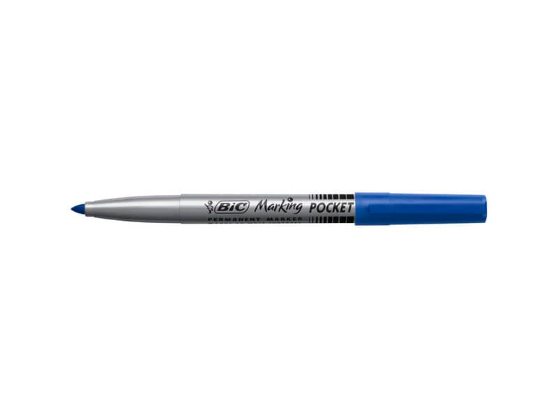 Marcatore permanente BIC Marking Pocket 1445 punta conica 1 mm blu 8209012